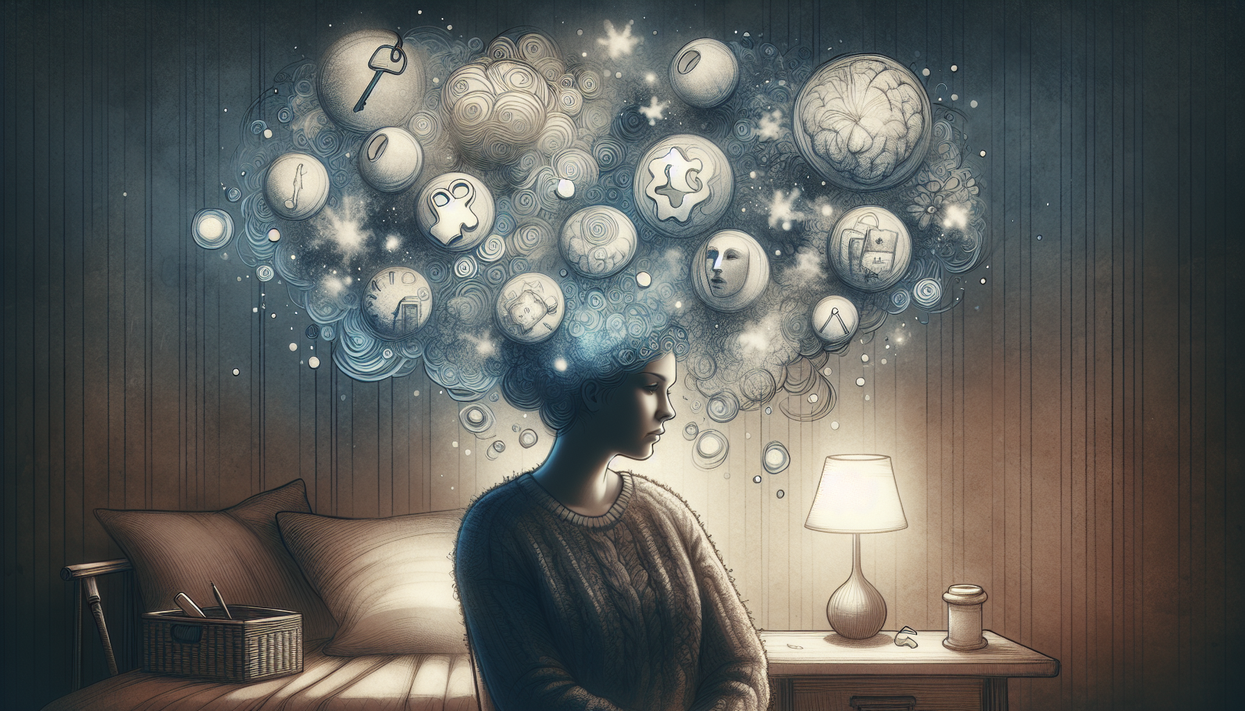 An artistic representation of mild cognitive impairment.